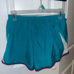 Nike Shorts Girl’s Extra Large Teal and Purple Running Sports